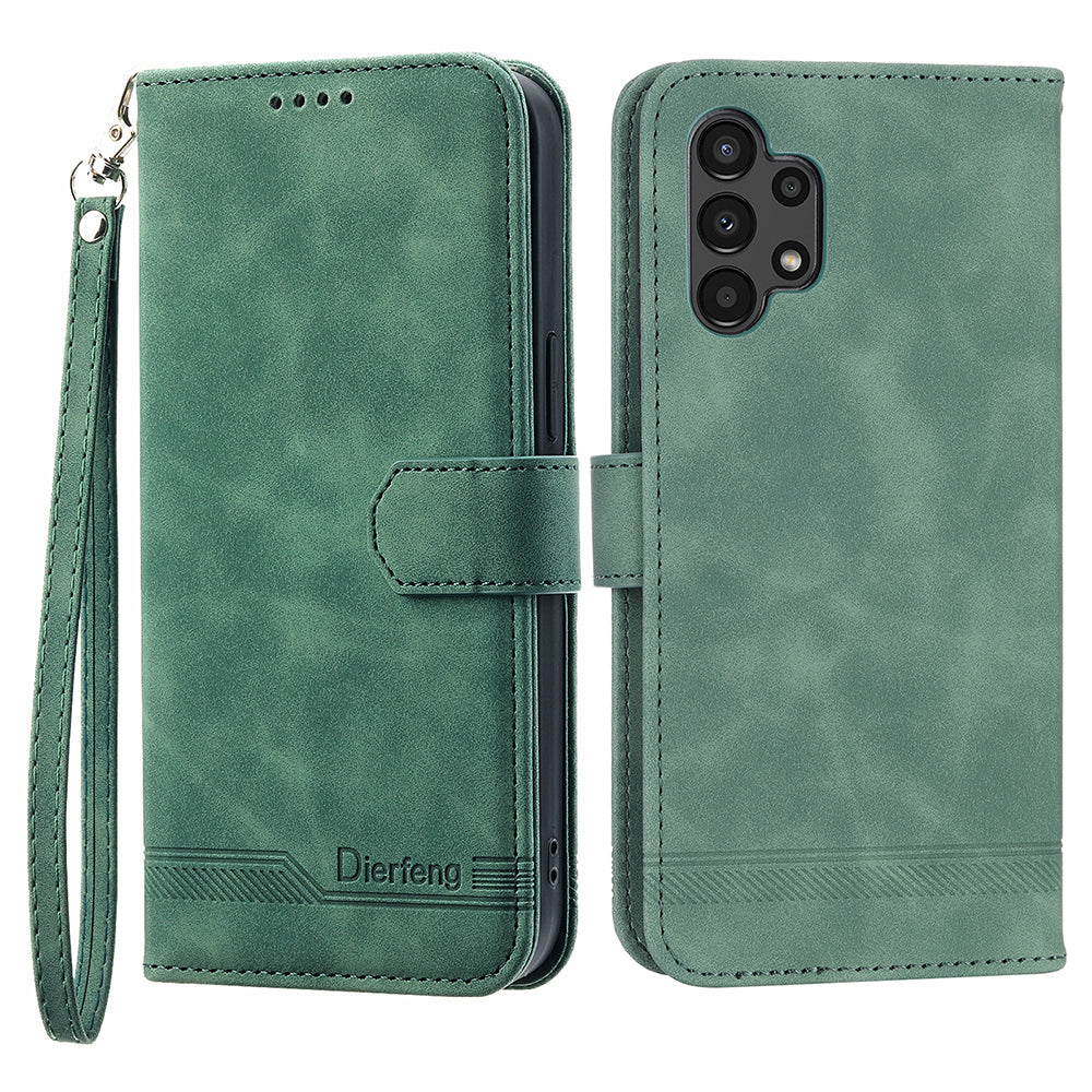DIERFENG DF-03 Wallet Phone Case for Samsung Galaxy A13 4G 5G Stand PU Leather Lines Imprinted Phone Cover DIERFENG DF-03 Wallet Phone Case for Samsung Galaxy A13 4G 5G Stand PU Leather Lines Imprinted Phone Cover
